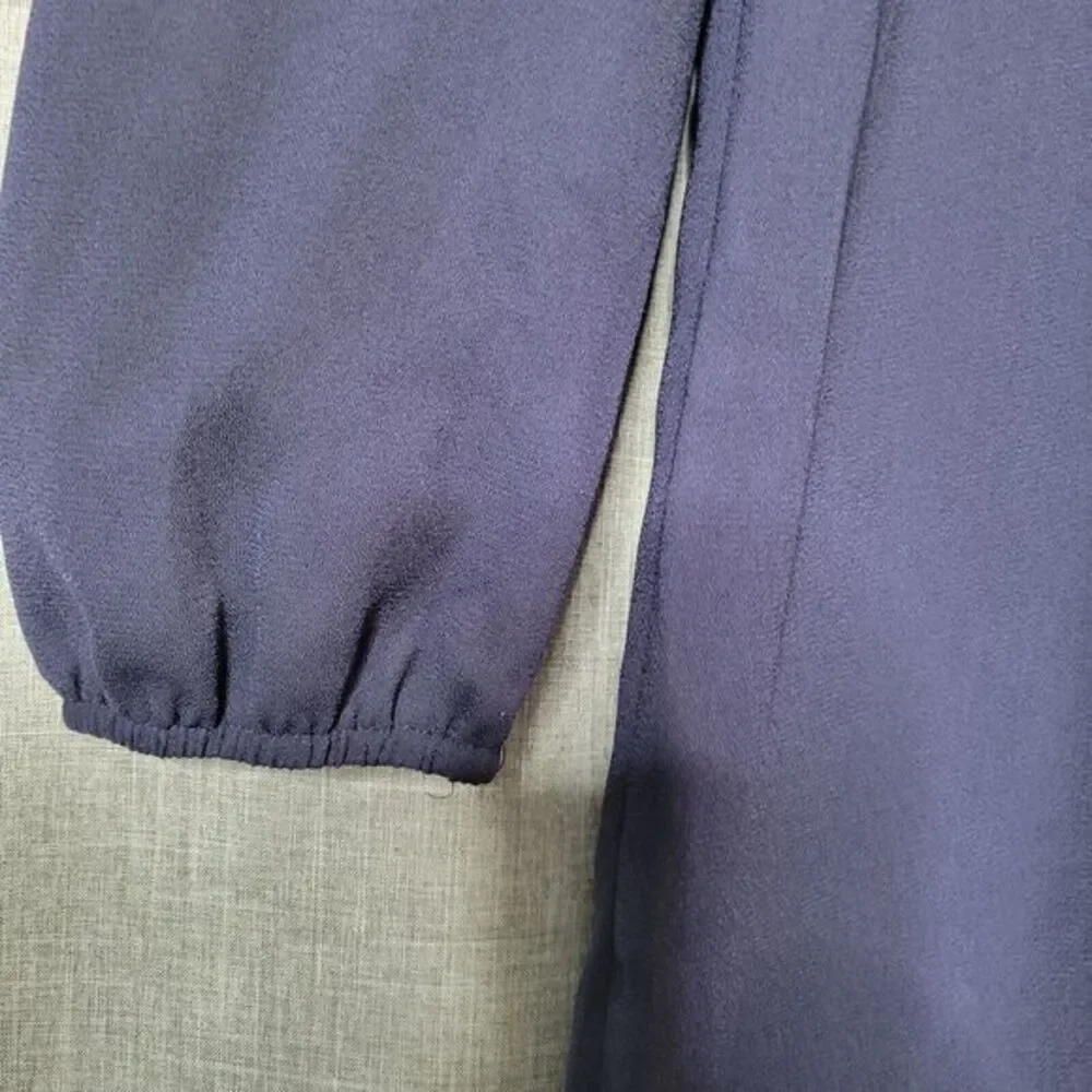 the Edit by Seventeen Women's Jumpsuit Romper Size 9 Cold Shoulder Wide Leg Blue